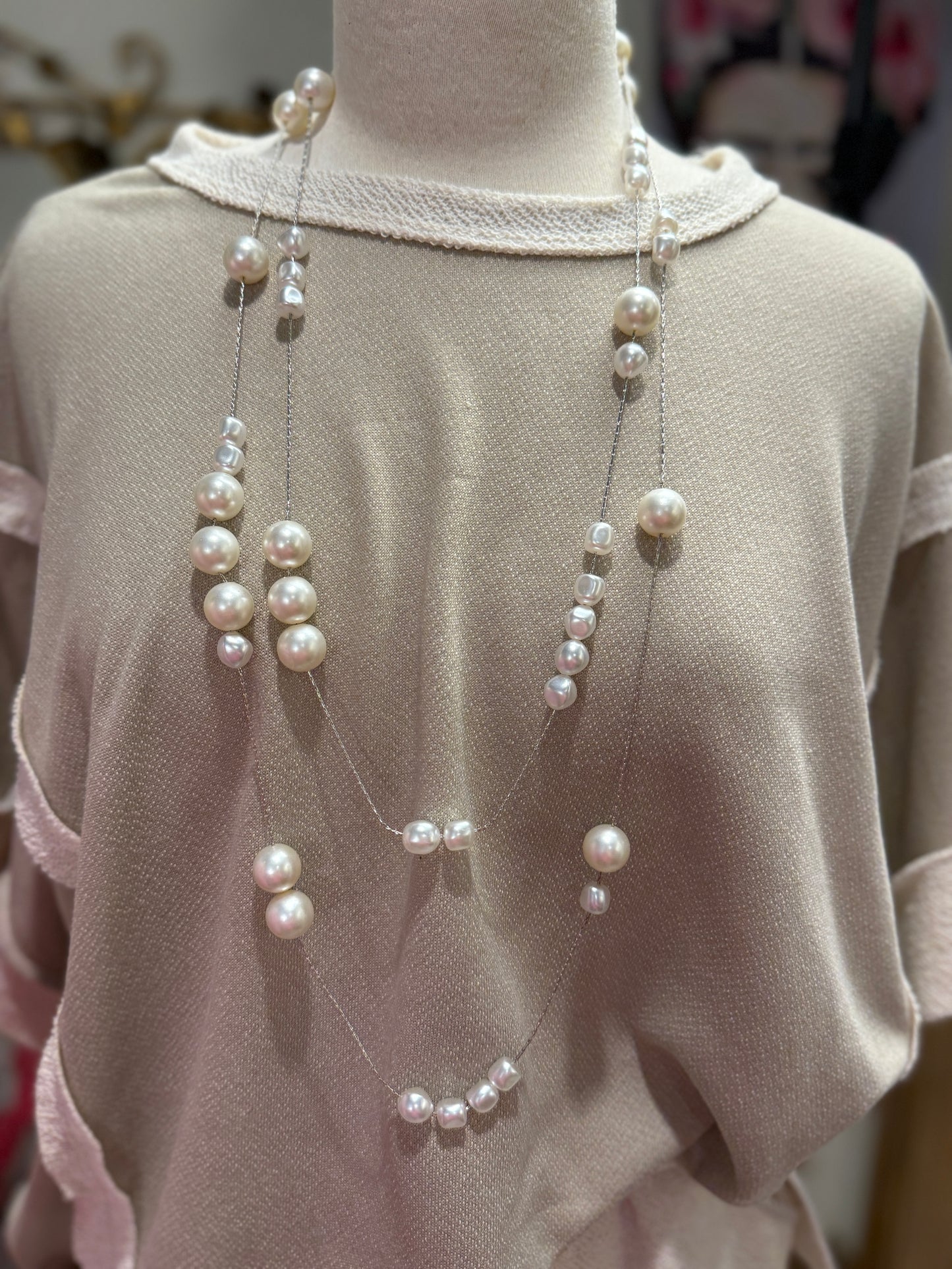 72" Long Pearl Necklace
