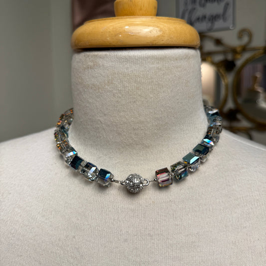 Volcano Magnetic Closure Cube Necklace