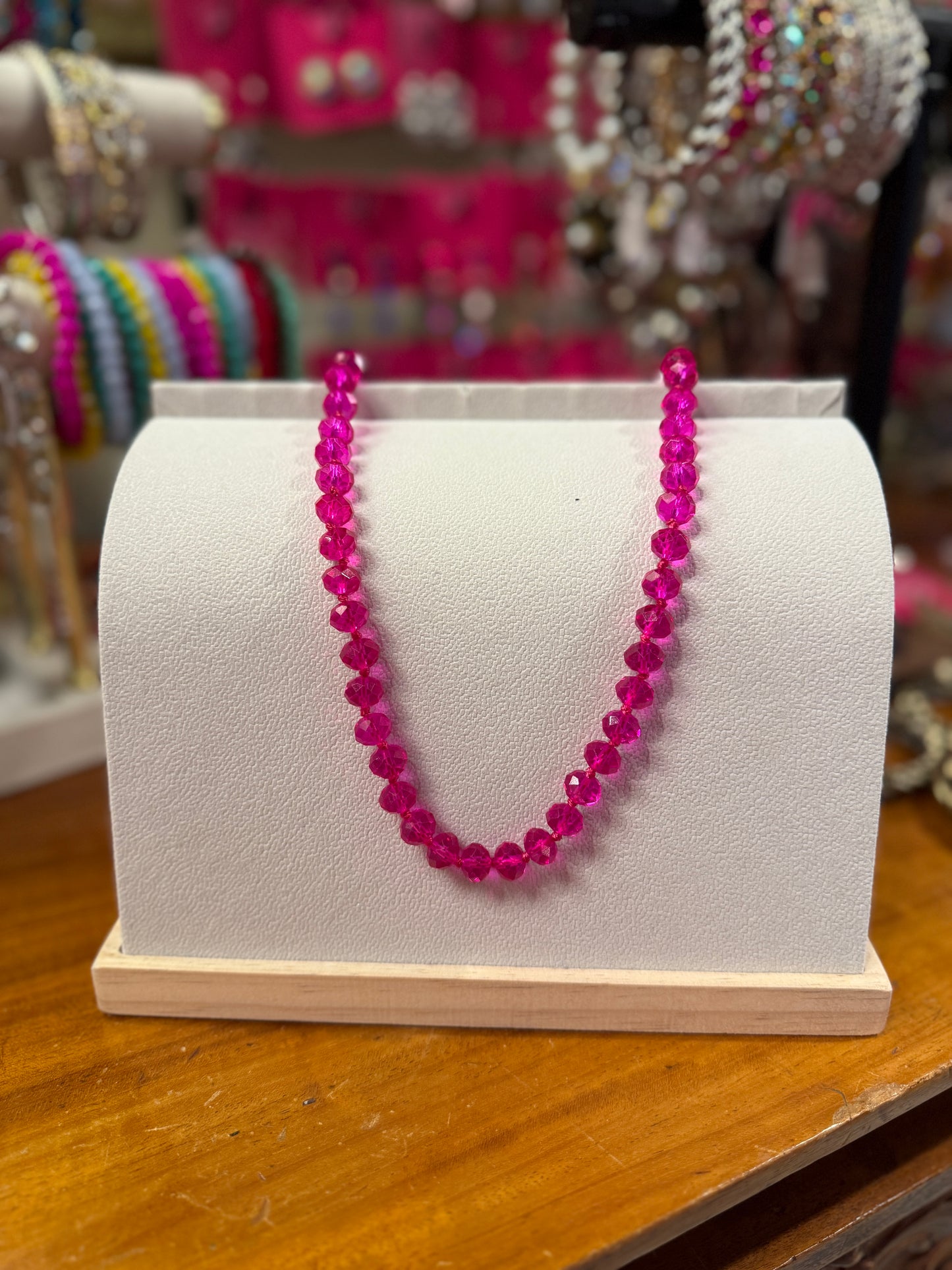 Pink Knotted Necklace