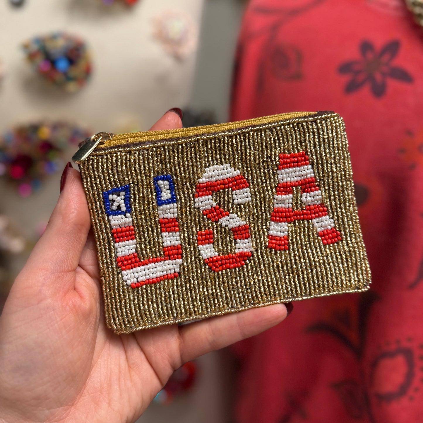 USA Beaded Bag