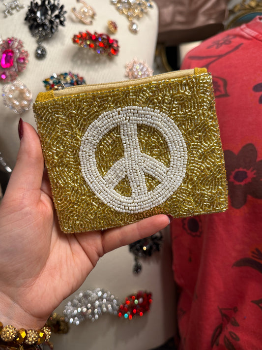 Peace Beaded Bag