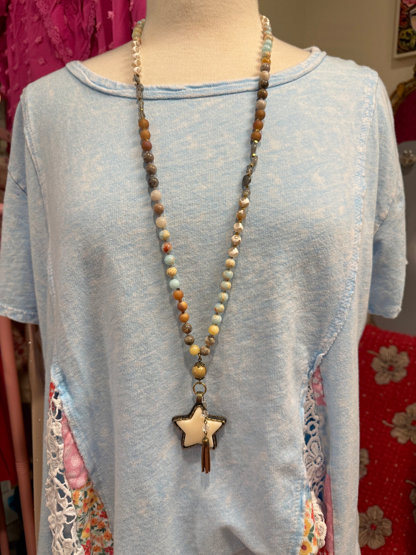 Star Gemstone Necklace
