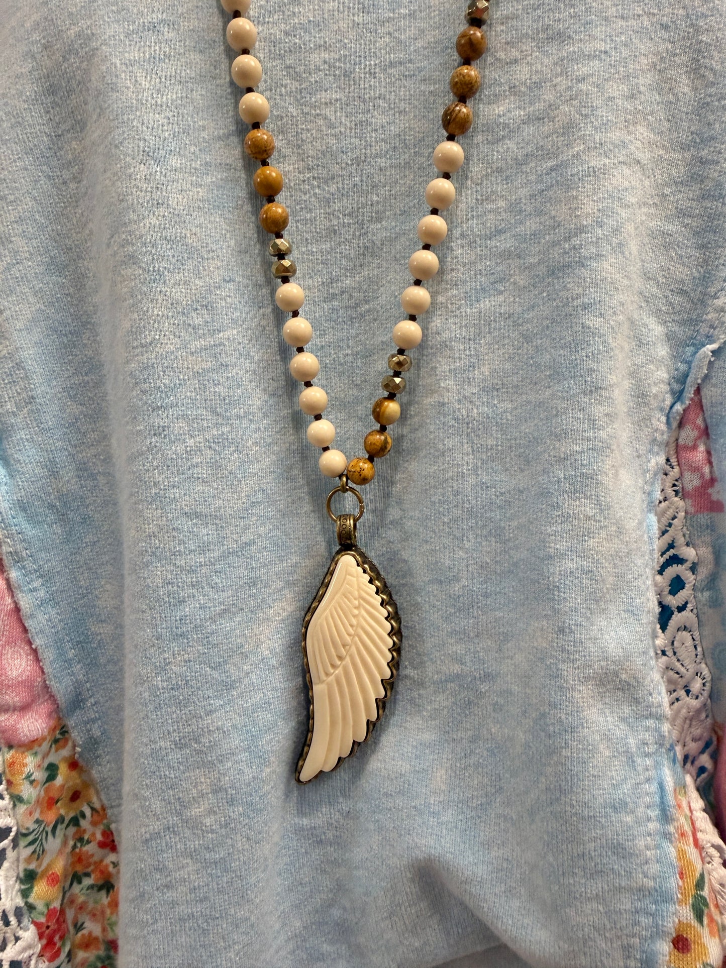 Wing Gemstone Necklace