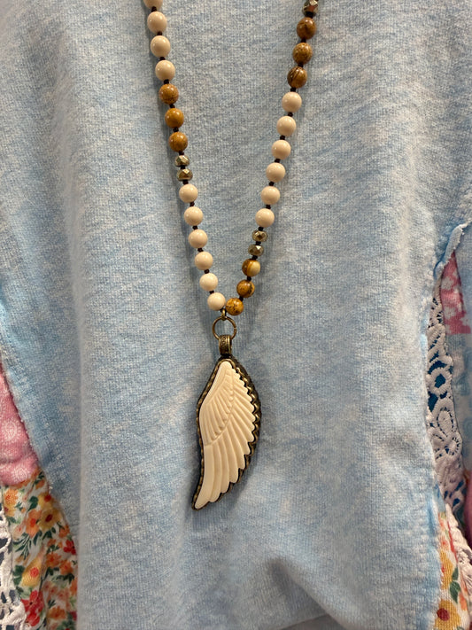 Wing Gemstone Necklace