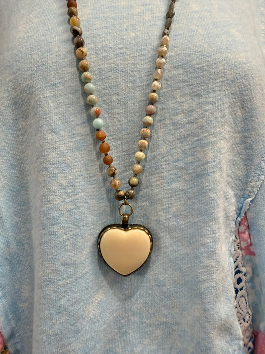 Heart Gemstone Necklace