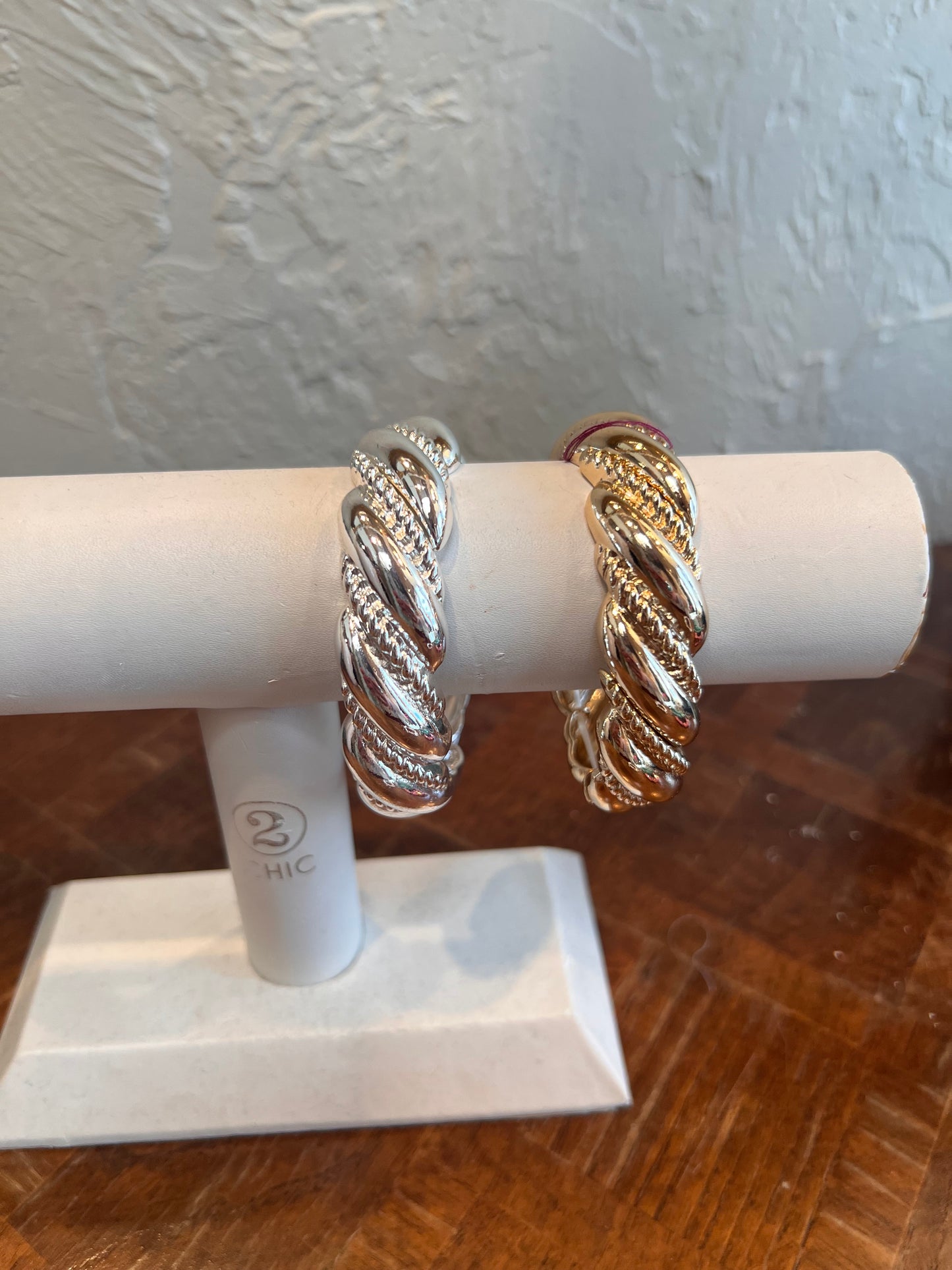 ALICE Large Twist Bracelet Silver / Gold