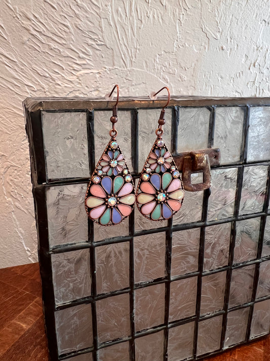 French Flower Wire Earrings