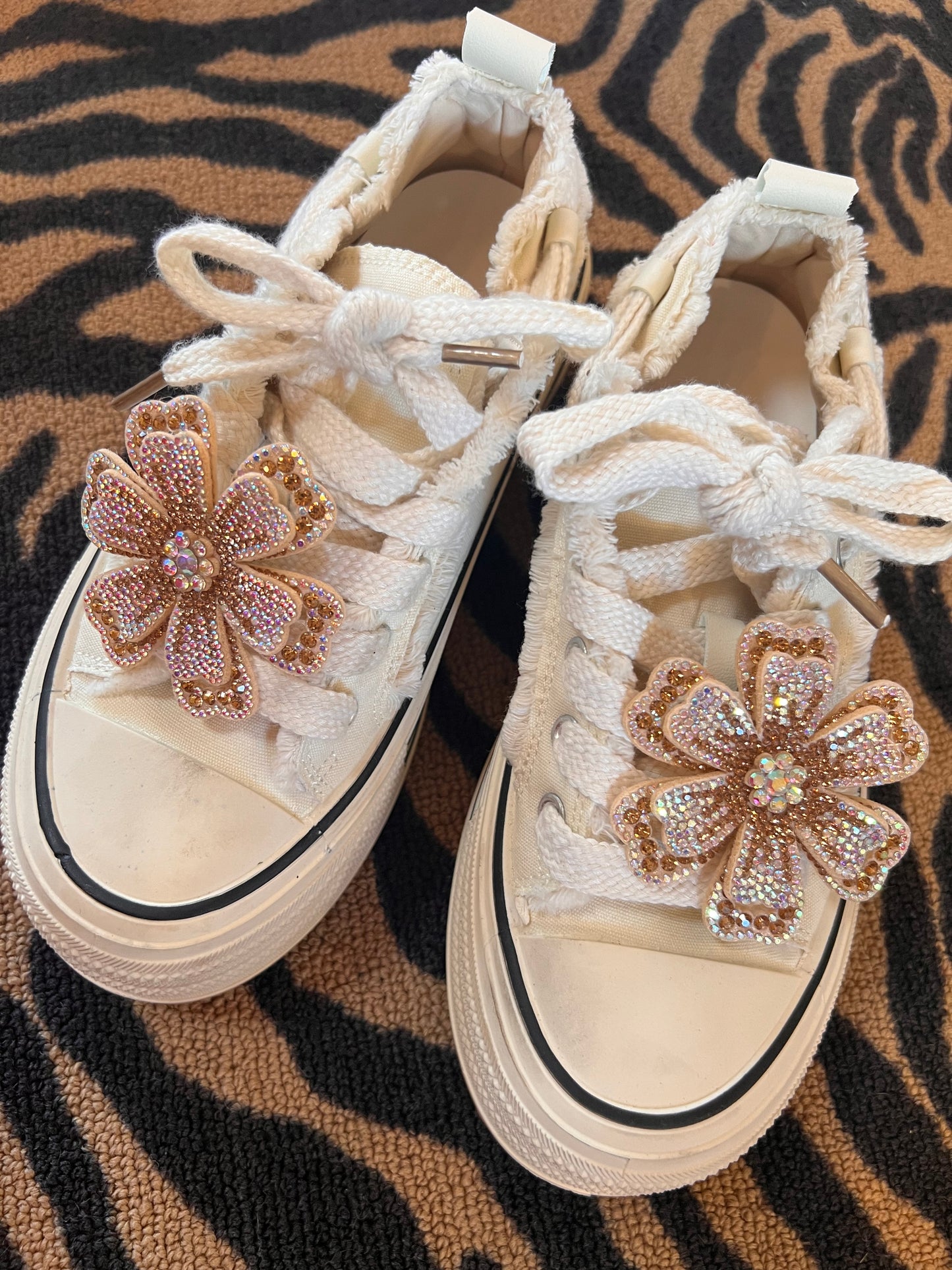 Gold Crystal Shoe Charms