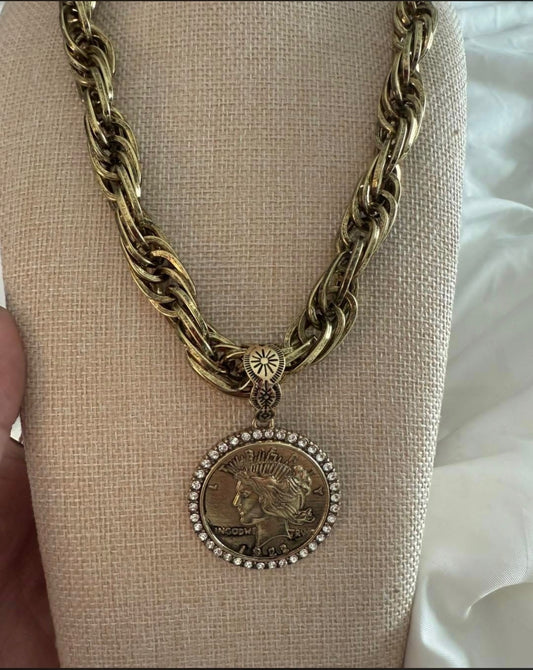 Lady Liberty  Coin Necklace