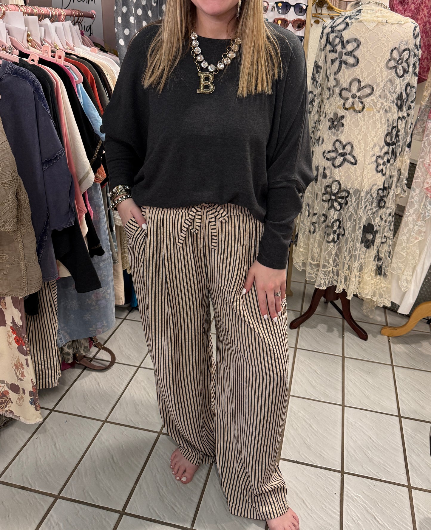 UMGEE Latte Stripe Pants