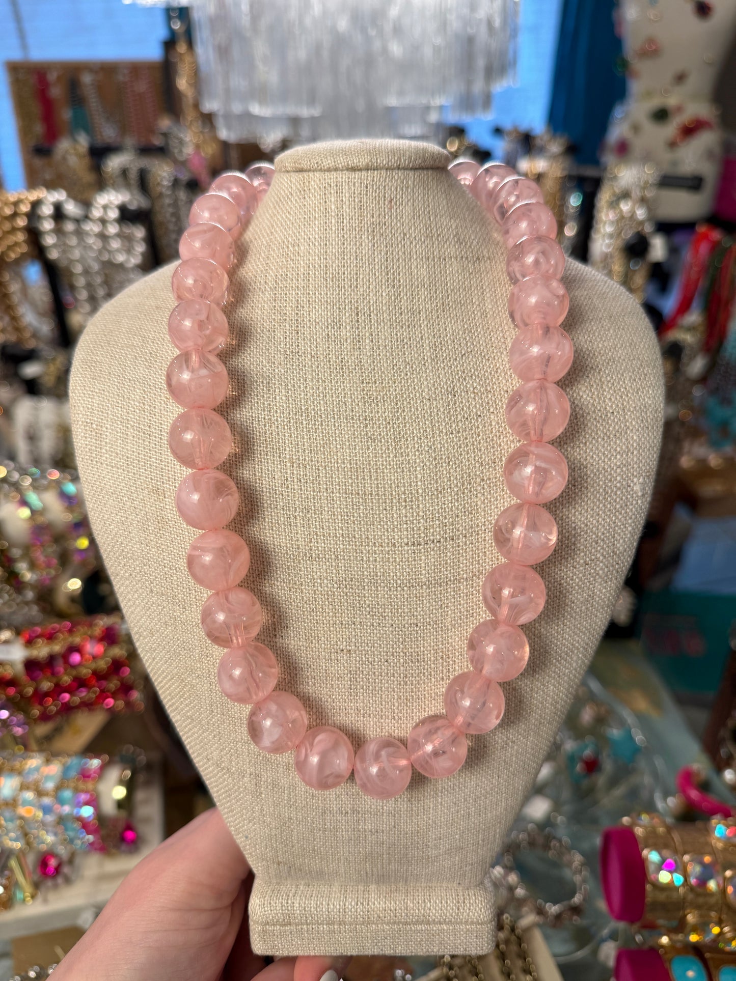 Pink Marble Necklace