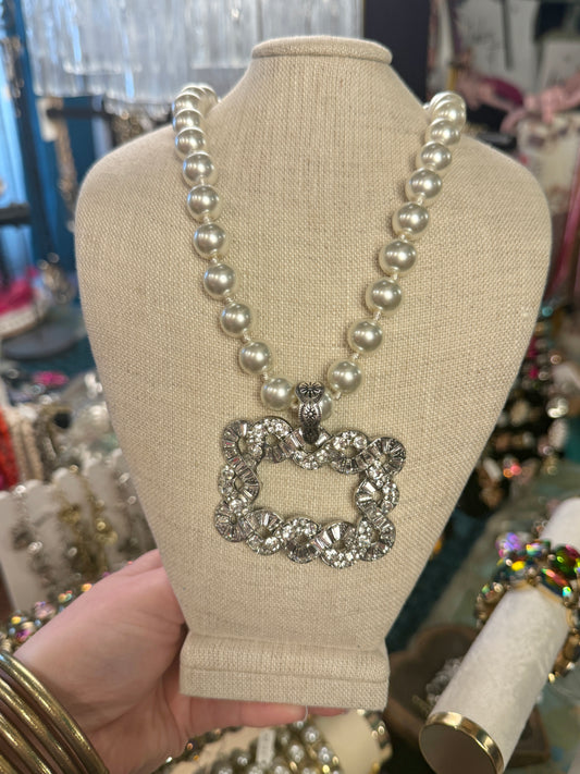 Silver Frame Necklace
