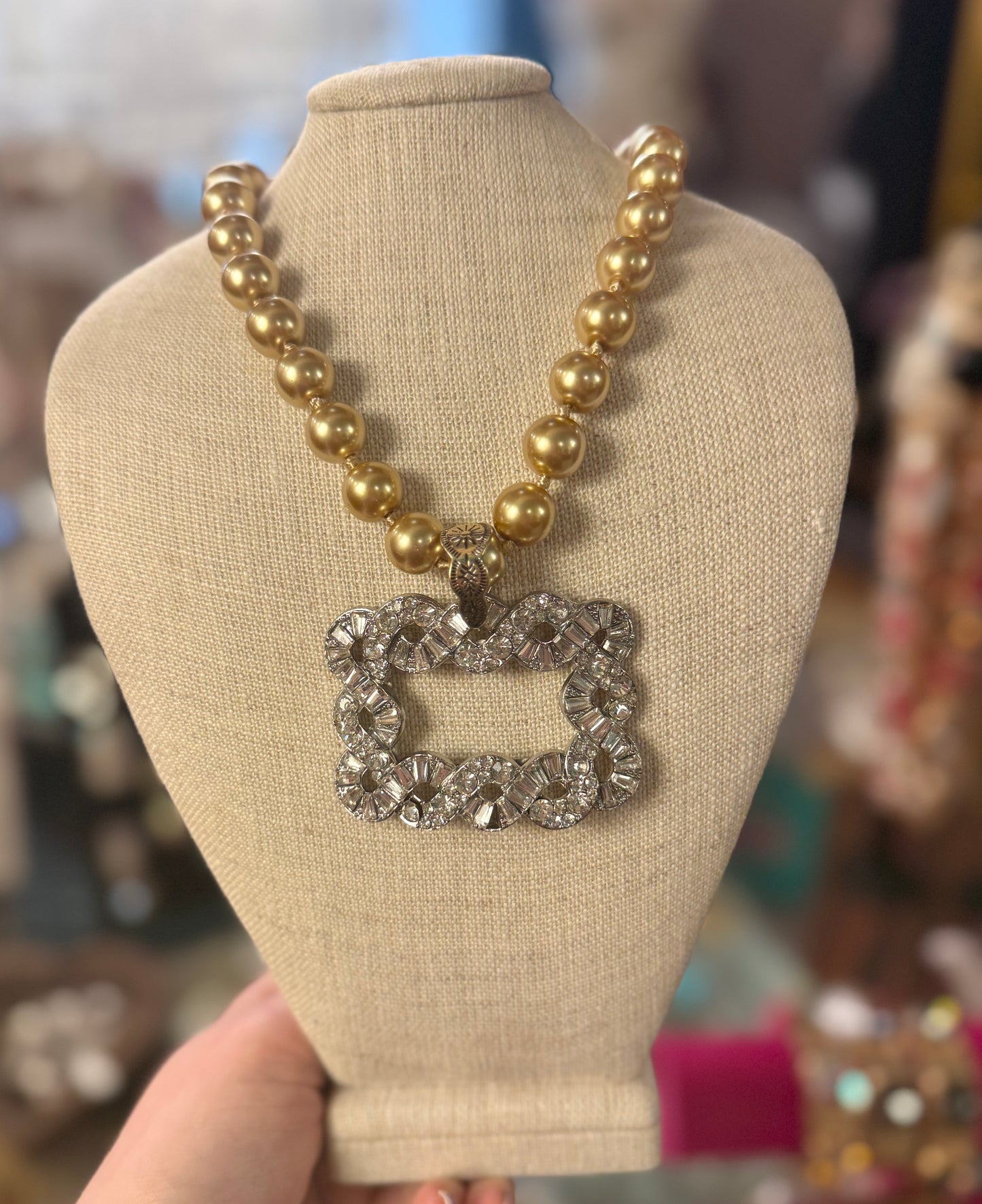 Gold Frame Necklace