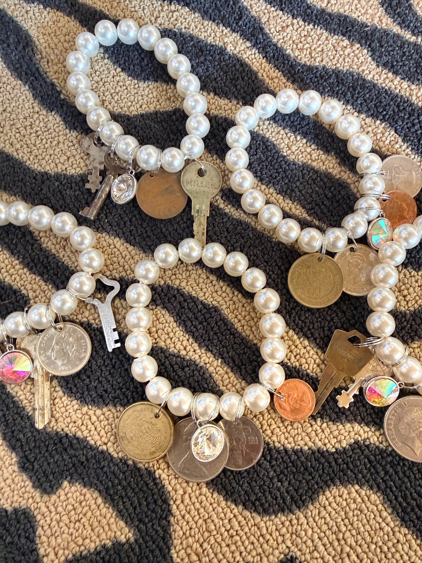 Vintage Coin Charm Bracelet