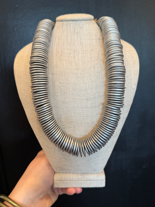 Silver Disc Necklace