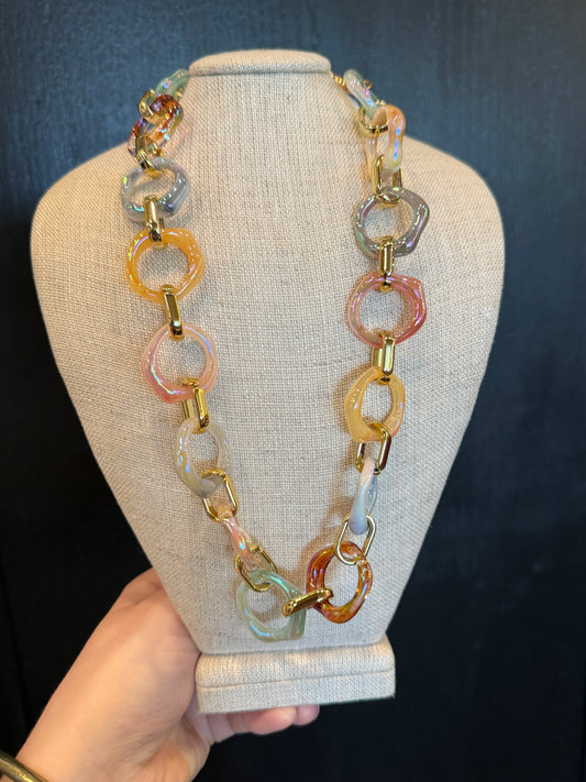 Resin Pastel Multicolor Necklace