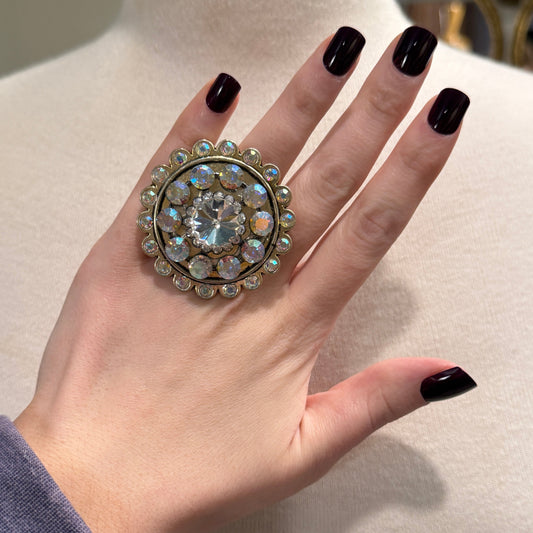 ALICE Large Circle AB Stone Stretch Ring