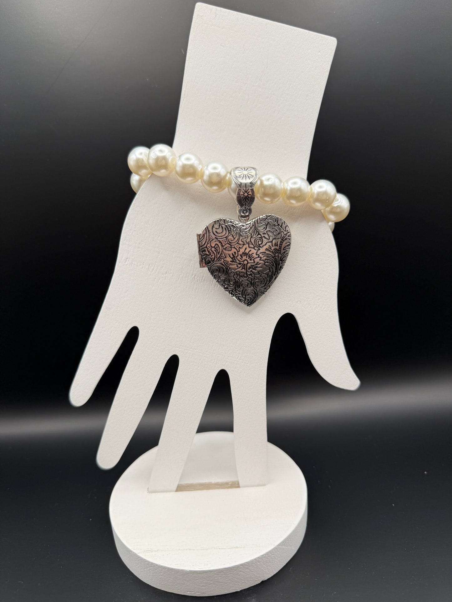 ALICE Large Locket Pearl Bracelet