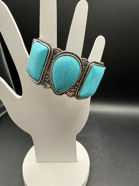 ALICE Promo Howlite Stone Turquoise Color Stretchy Bracelet