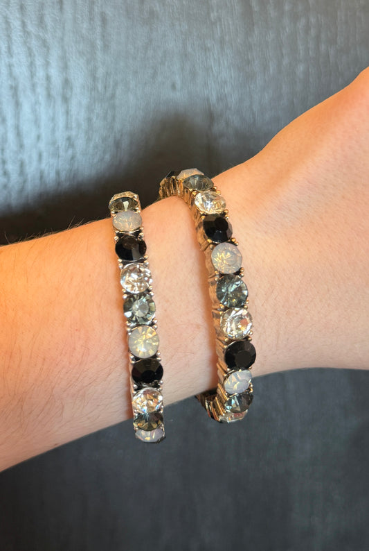 Black Multi Crystal Bracelet