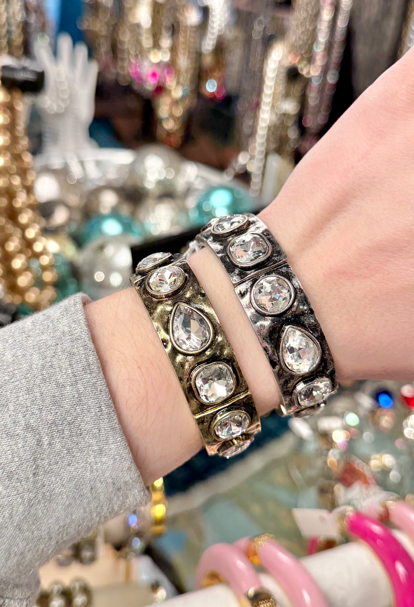 Clear Crystal Multi Shape Bracelet
