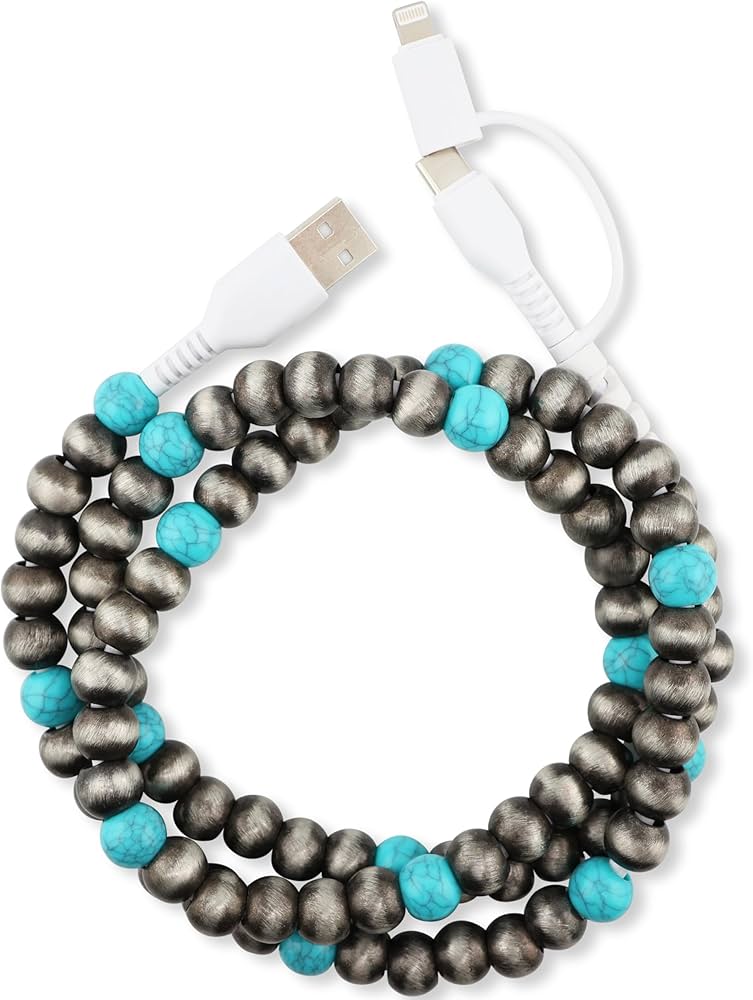 Inspired Navajo Pearl and Turquoise Phone Charger