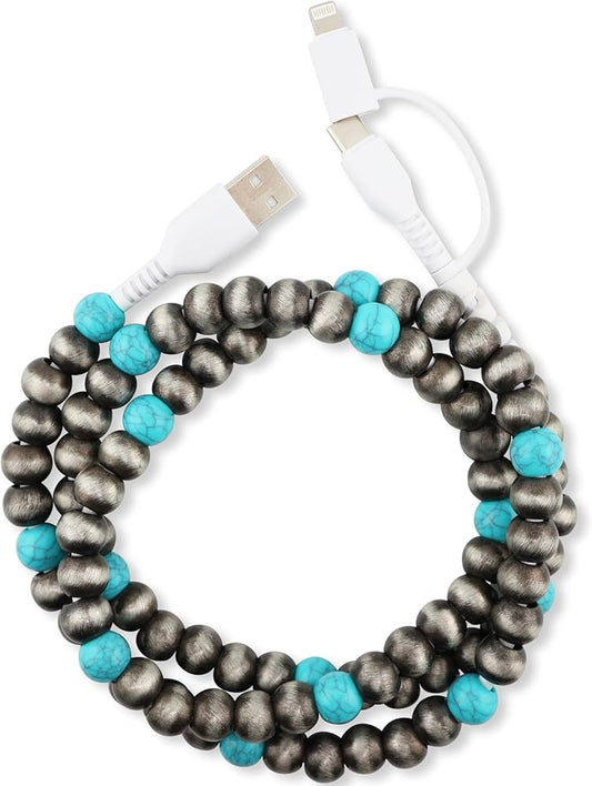 Inspired Navajo Pearl and Turquoise Phone Charger