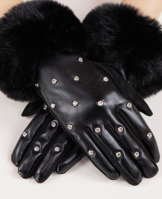 Black Crystal Gloves