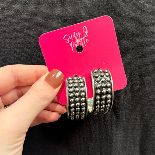 ALICE 3 Row Bubble Hoop Earrings