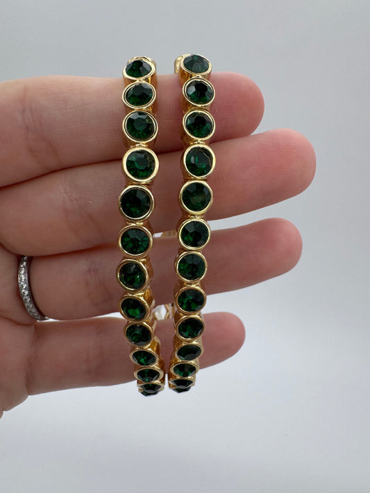 Green Gold Circle Bracelet
