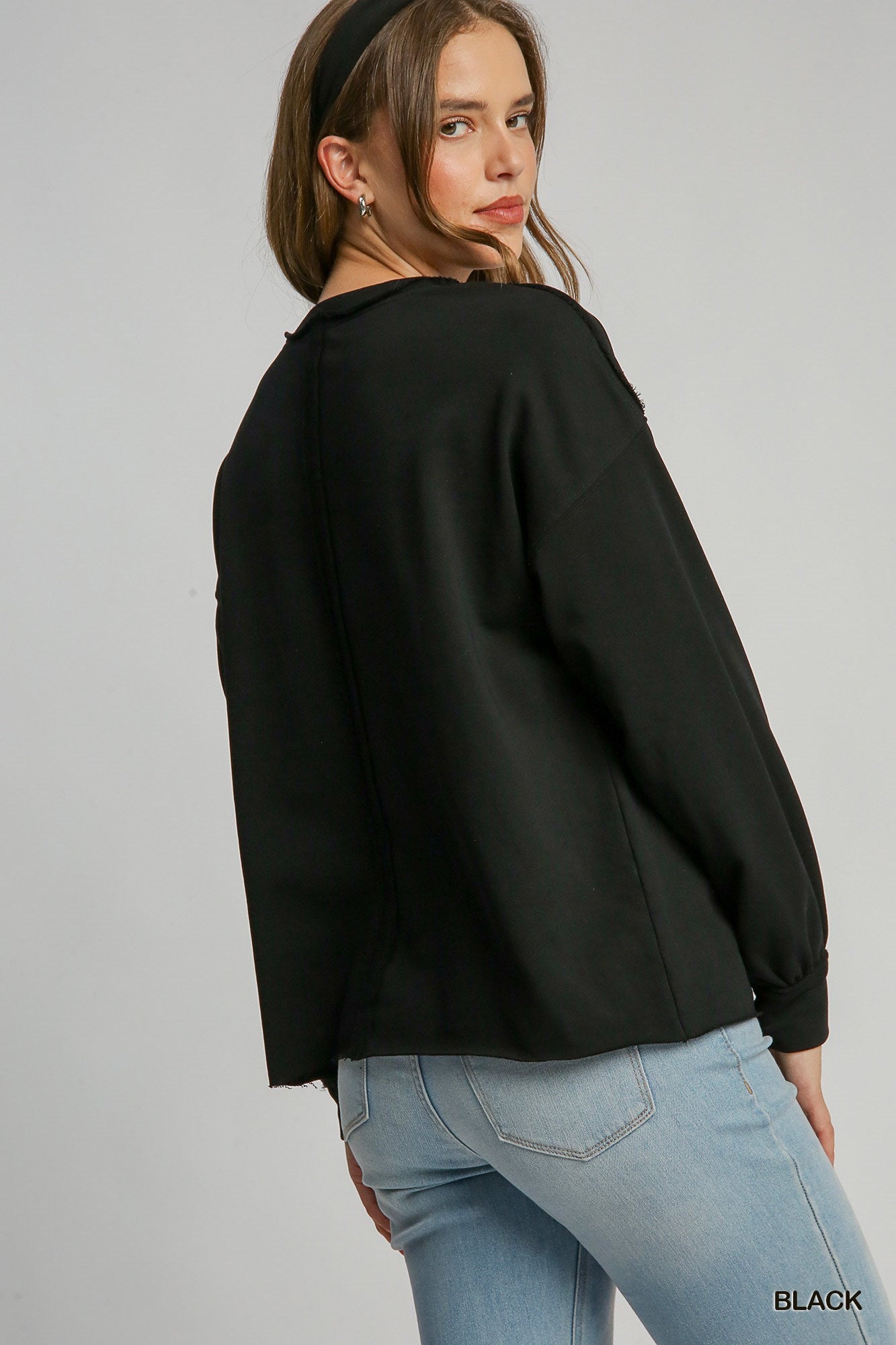 UMGEE French Terry Top Black