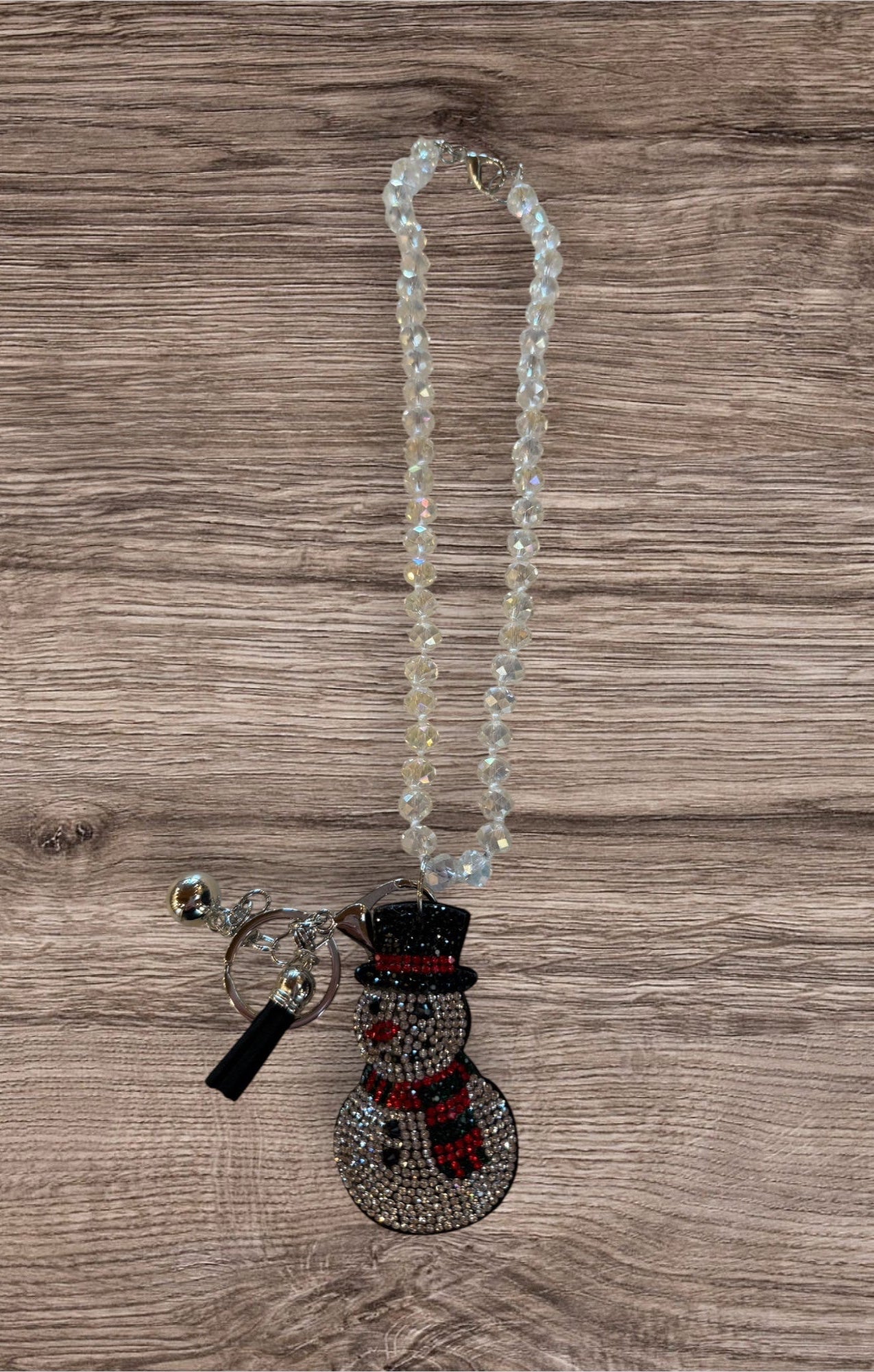 Snowman Christmas Charm Necklace
