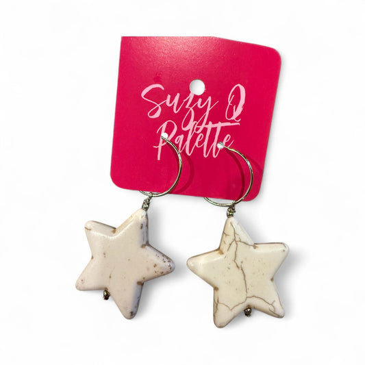 ALICE Ivory Howlite Star Earrings