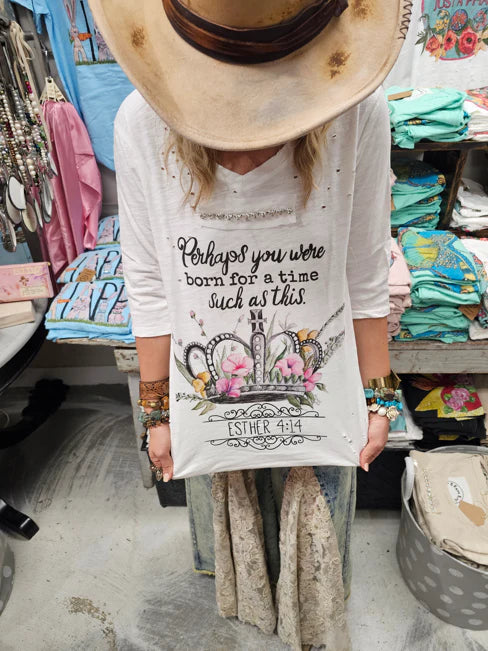 A Rare Bird Perhaps You Were Born For a Time Such as This Esther Shirt Short Sleeve