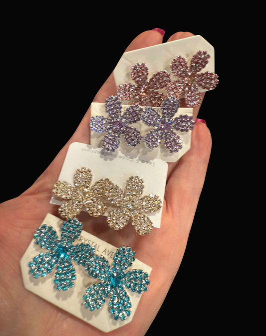 ALICE Crystal Flower Earrings