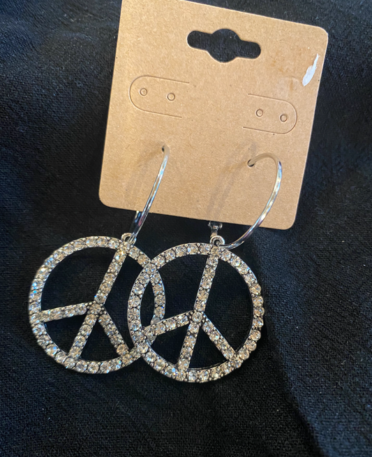 ALICE Large Peace Sign Earrings