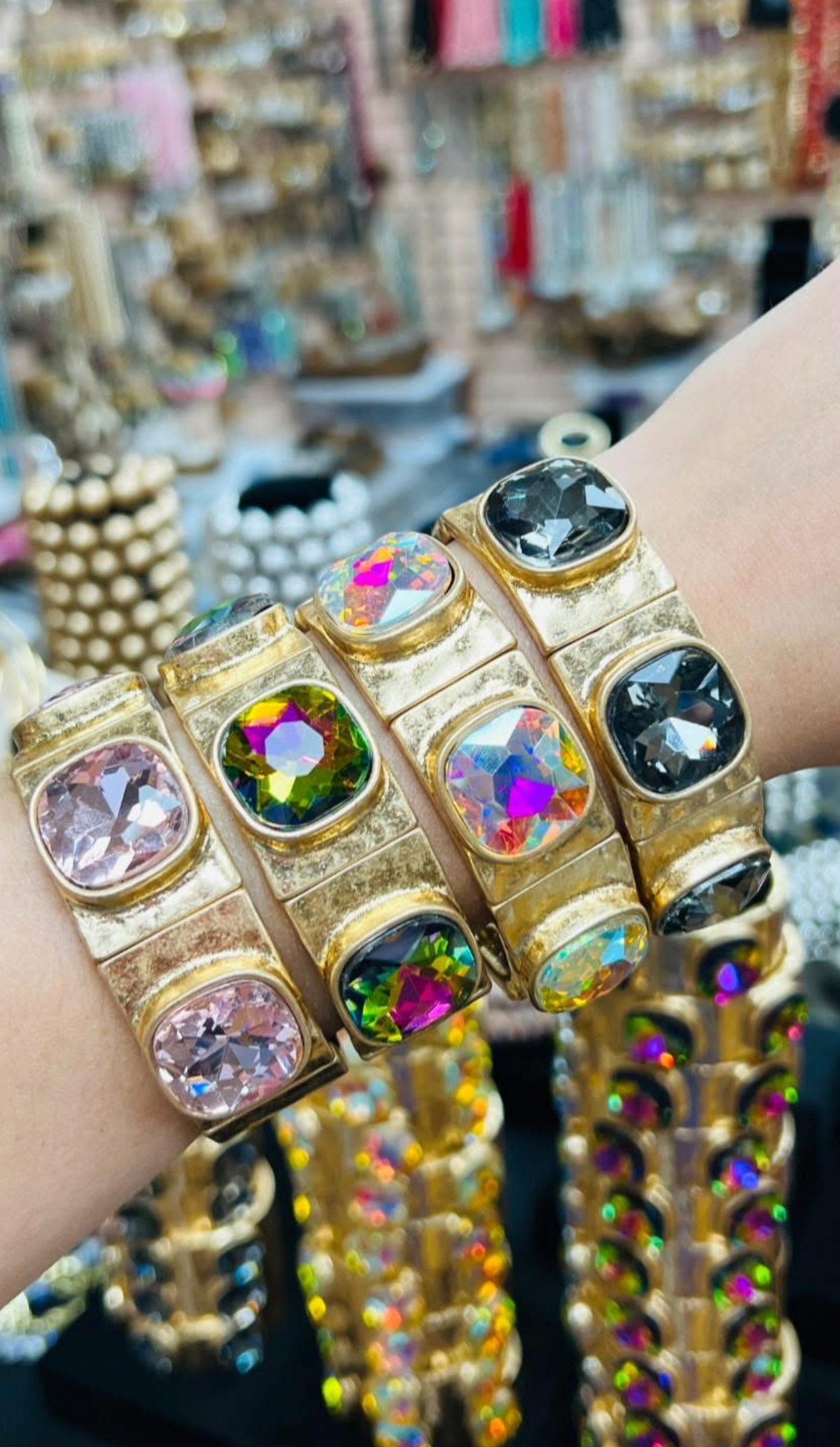 Statement Foiled Gold Bracelet