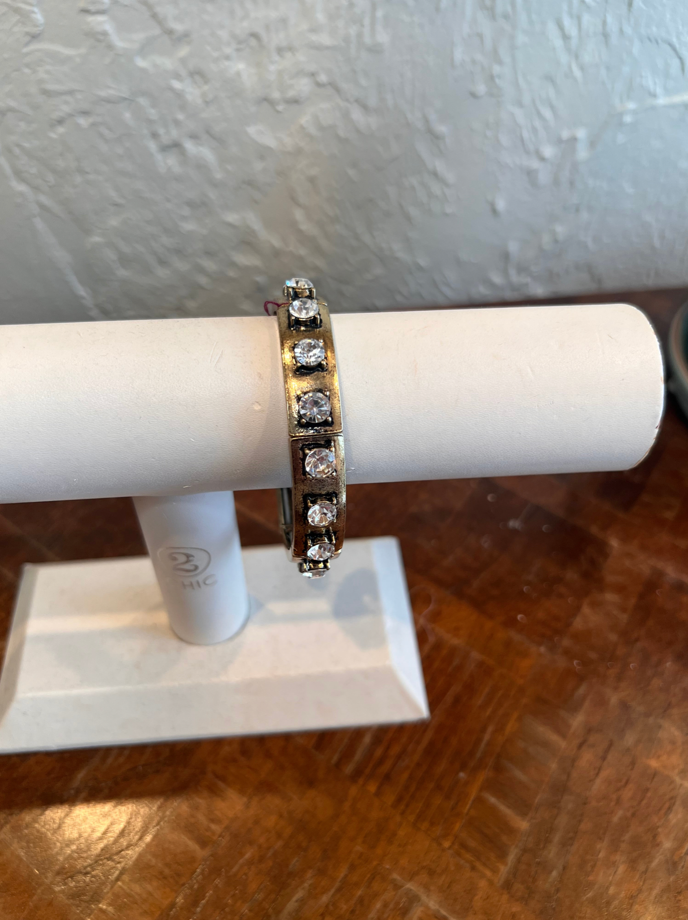 Wide Large Crystal Stretchy Bracelet