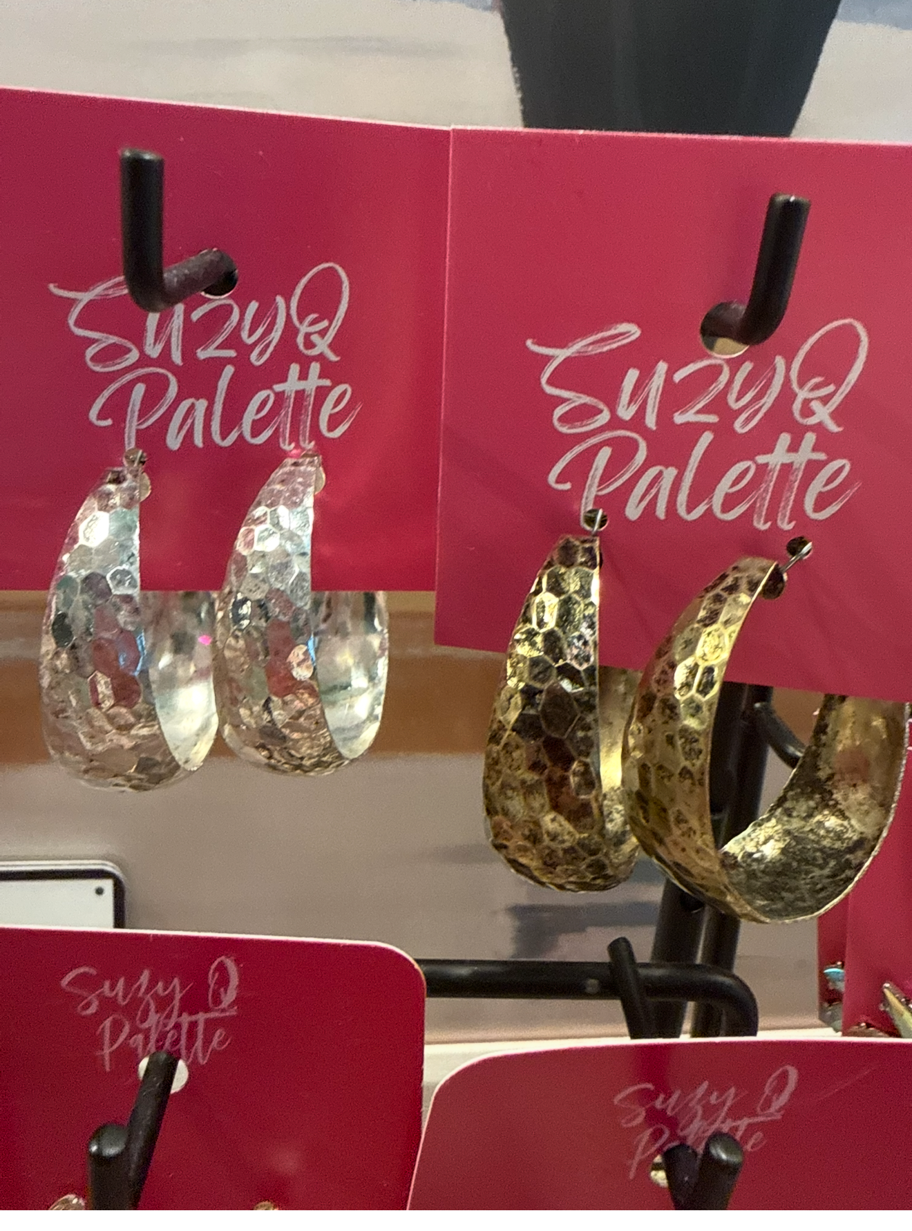 Hammered Hoop Earrings