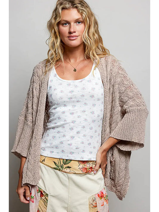 POL Carmel Almond Cardigan