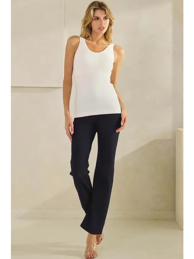 Reversible White Tank with Built in Bra
