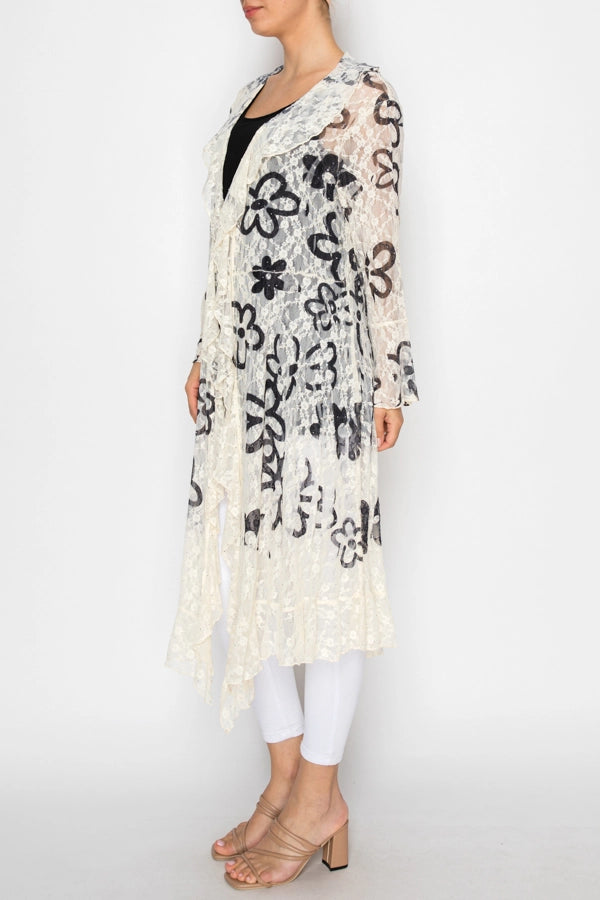 ORIGAMI New Daisy Ruffle Lace Duster