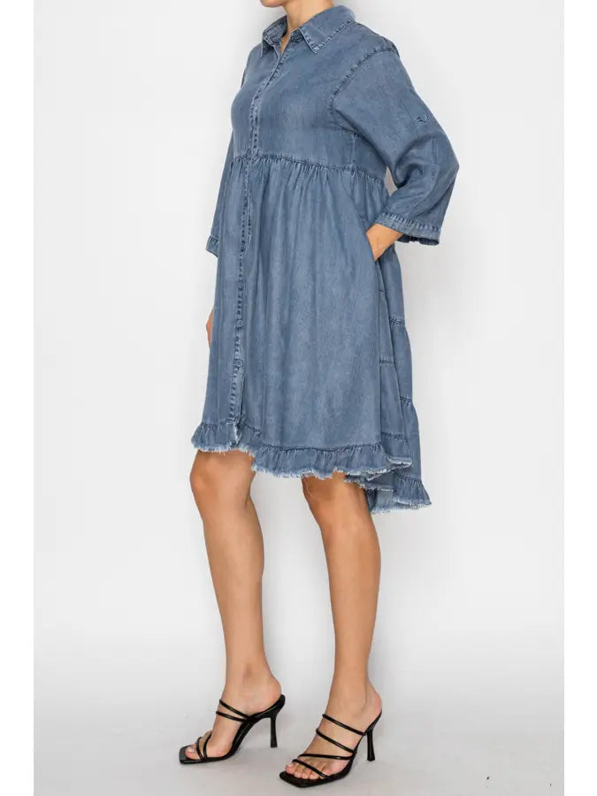 ORIGAMI Denim Chambray Dress