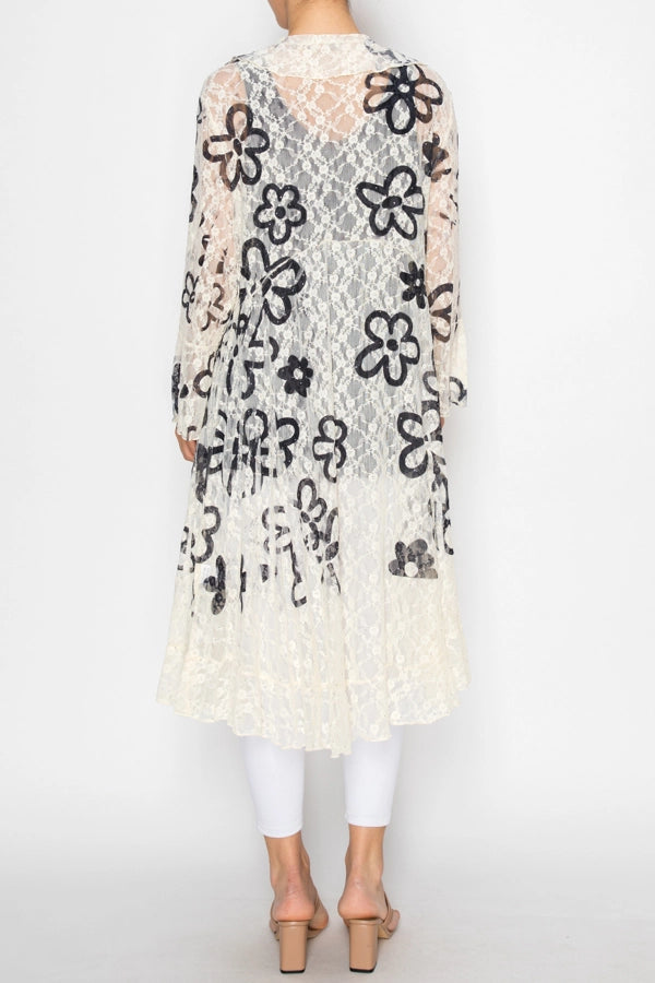 ORIGAMI New Daisy Ruffle Lace Duster