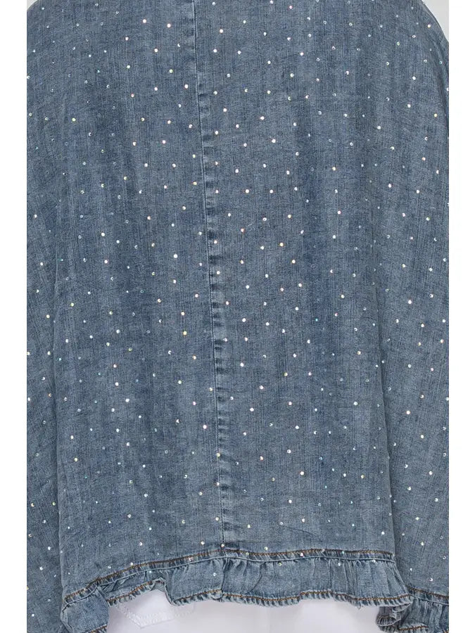 ORIGAMI Chambray Sparkle Cardigan