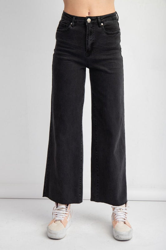 EASEL Soft Stretch High Waisted Pants Black