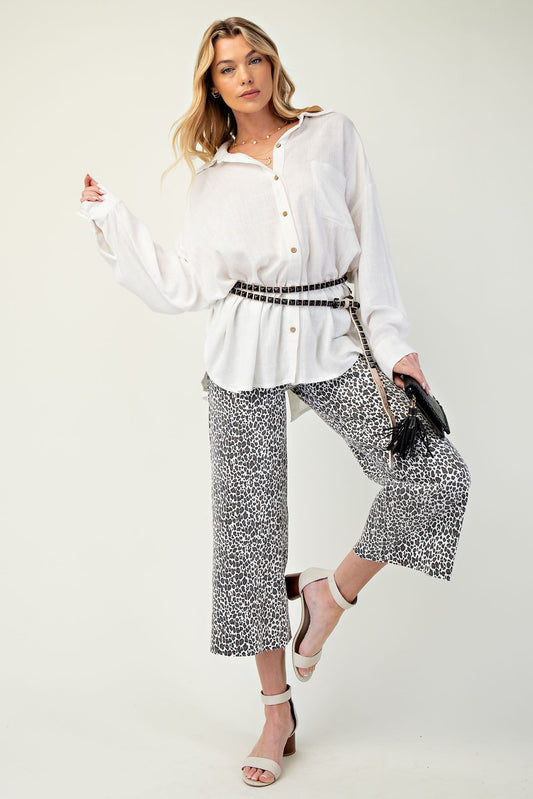 EASEL Animal Printed Pants