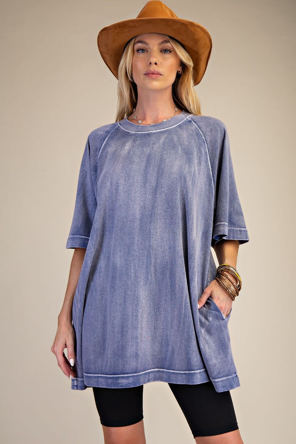 EASEL Denim Tunic Top