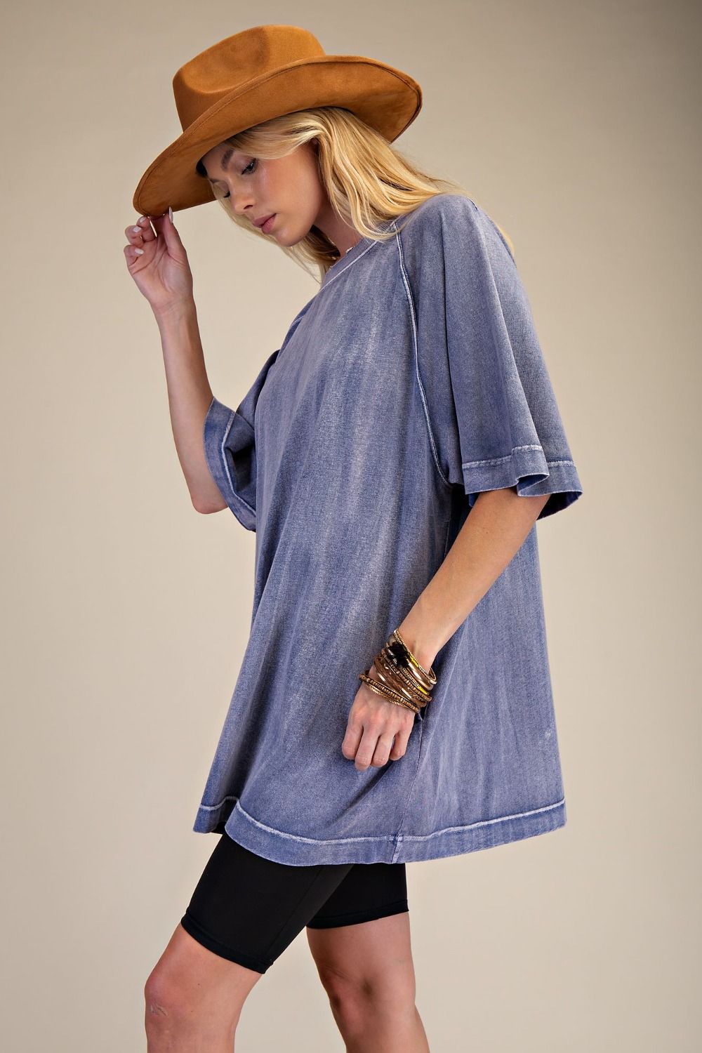 EASEL Denim Tunic Top