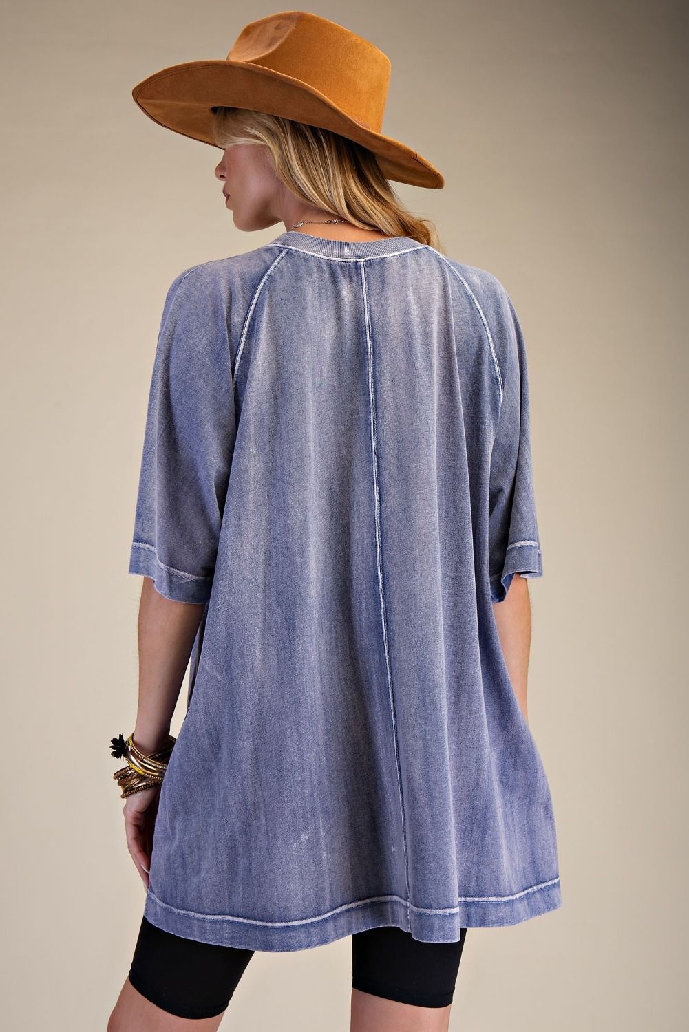 EASEL Denim Tunic Top